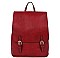 MODERN PLAIN BUCKLE DESIGN BACKPACK