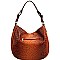 2-Way Turn-Lock Accent Ostrich Print Hobo Wallet SET