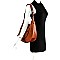 2-Way Turn-Lock Accent Ostrich Print Hobo Wallet SET
