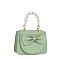Bow Flap Pearl Handle Mini Handbag