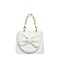 Bow Flap Pearl Handle Mini Handbag