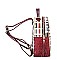 TRENDY GLOSSY CHECK TASSEL BACKPACK