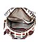 TRENDY GLOSSY CHECK TASSEL BACKPACK