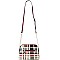 Plaid Check Dome-Shaped Crossbody Bag