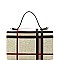 CHECKERED FLIP-LOCK BOX SATCHEL
