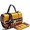 CHECKERED FLIP-LOCK BOX SATCHEL