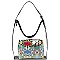 2 in 1 Snake Print Transparent Clear Hobo Cross Body