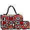Flip-lock 2-Way Snake Print Box Satchel