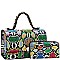 Flip-lock 2-Way Snake Print Box Satchel