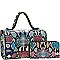 Flip-lock 2-Way Snake Print Box Satchel