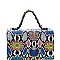 Flip-lock 2-Way Snake Print Box Satchel