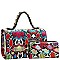 Flip-lock 2-Way Snake Print Box Satchel