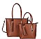2 IN 1 FASHION TASSEL HANDLE TOTE BAG SET