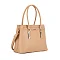 Triple Compartment Metal Accent Boutique Satchel