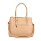 Triple Compartment Metal Accent Boutique Satchel