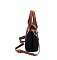 Nylon Flap Satchel Crossbody Bag