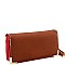 Fashionable Multi-colored Interior Tassel Accent 3-Compartment Wallet MH-HSC039L