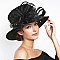 SATIN LADY HAT With Mesh Decor