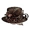 SATIN LADY HAT With Mesh Decor