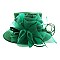 SATIN LADY HAT With Mesh Decor