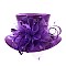 SATIN LADY HAT With Mesh Decor