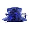 SATIN LADY HAT With Mesh Decor