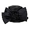 Metallic Satin Braid Hat with 2 Big Satin Bow And Flowers MEZ2166