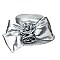 Metallic Satin Braid Hat with 2 Big Satin Bow And Flowers MEZ2166