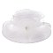 SATIN DERBY HAT with LARGE MESH ROSE ACCENT