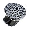 ANIMAL PRINT NEWSBOY CAP WITH PEARL ACCENT