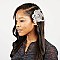 Trendy Feathered Mesh Flower W/leaf