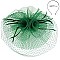 Large Mesh Netted Fascinator with Feathers