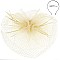 Large Mesh Netted Fascinator with Feathers