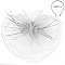 Large Mesh Netted Fascinator with Feathers