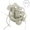SINAMAY LOOPY Ribbon and FEATHER Accented CAP Fascinator