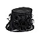 Elegant Sm Brim Ruffle Flower Organza Hat