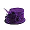 Elegant Sm Brim Ruffle Flower Organza Hat