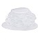 Elegant Medium Brim Two Tone Organza Hat with Floral Center Netting SLHTO2149