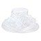Elegant Organza Flower Center with Medium Brim Hat
