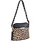 FASHION SMOOTH TASSEL LEOPARD DESIGN CROSSBODY BAG
