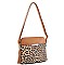 FASHION SMOOTH TASSEL LEOPARD DESIGN CROSSBODY BAG