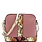Dome-Shaped Snake Print Cross Body