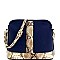 Dome-Shaped Snake Print Cross Body