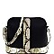 Dome-Shaped Snake Print Cross Body