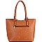 3 IN 1 BOHO DETAIL TOTE SET WITH DOME CROSS BODY
