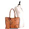 3 IN 1 BOHO DETAIL TOTE SET WITH DOME CROSS BODY