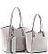 3 IN 1 FASHION CURVED TOTE BAG SET