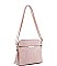 TASSEL ACCENT PLAIN TEXTURE CROSSBODY BAG