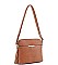 TASSEL ACCENT PLAIN TEXTURE CROSSBODY BAG