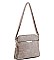 TASSEL ACCENT PLAIN TEXTURE CROSSBODY BAG